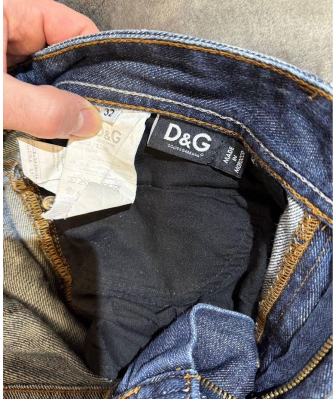 DOLCE&GABBANA Синие хлопковые джинсы скинни, фото 6