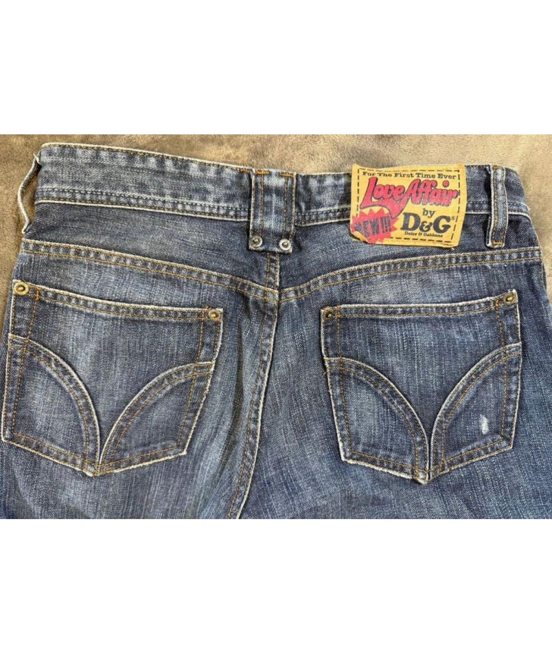 DOLCE&GABBANA Синие хлопковые джинсы скинни, фото 4