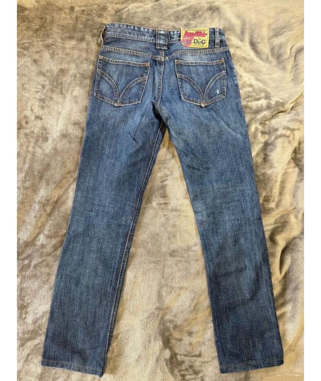 DOLCE&GABBANA Синие хлопковые джинсы скинни, фото 2