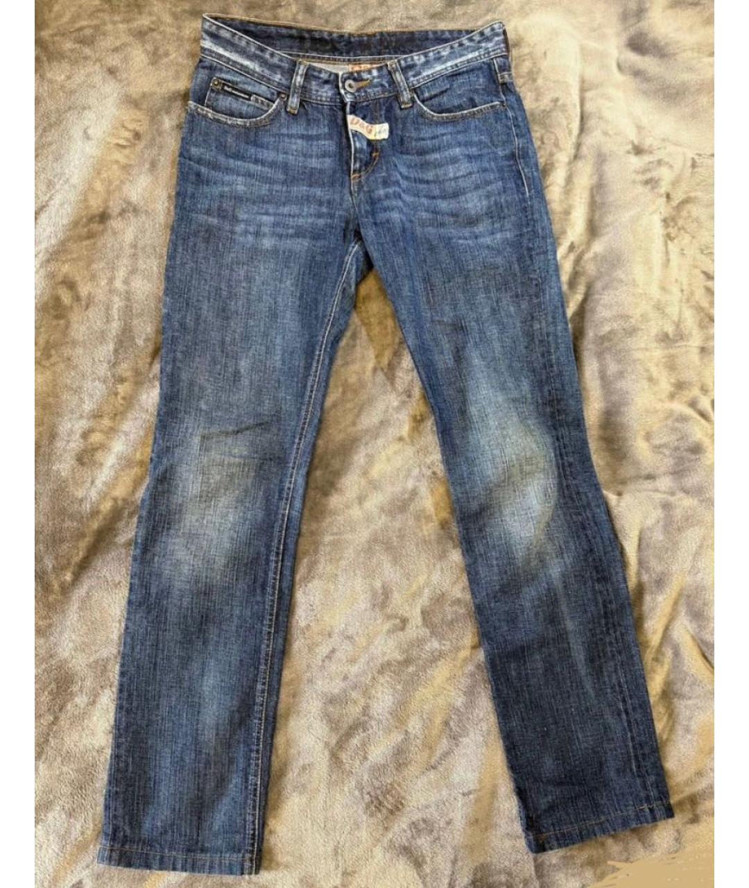 DOLCE&GABBANA Синие хлопковые джинсы скинни, фото 7