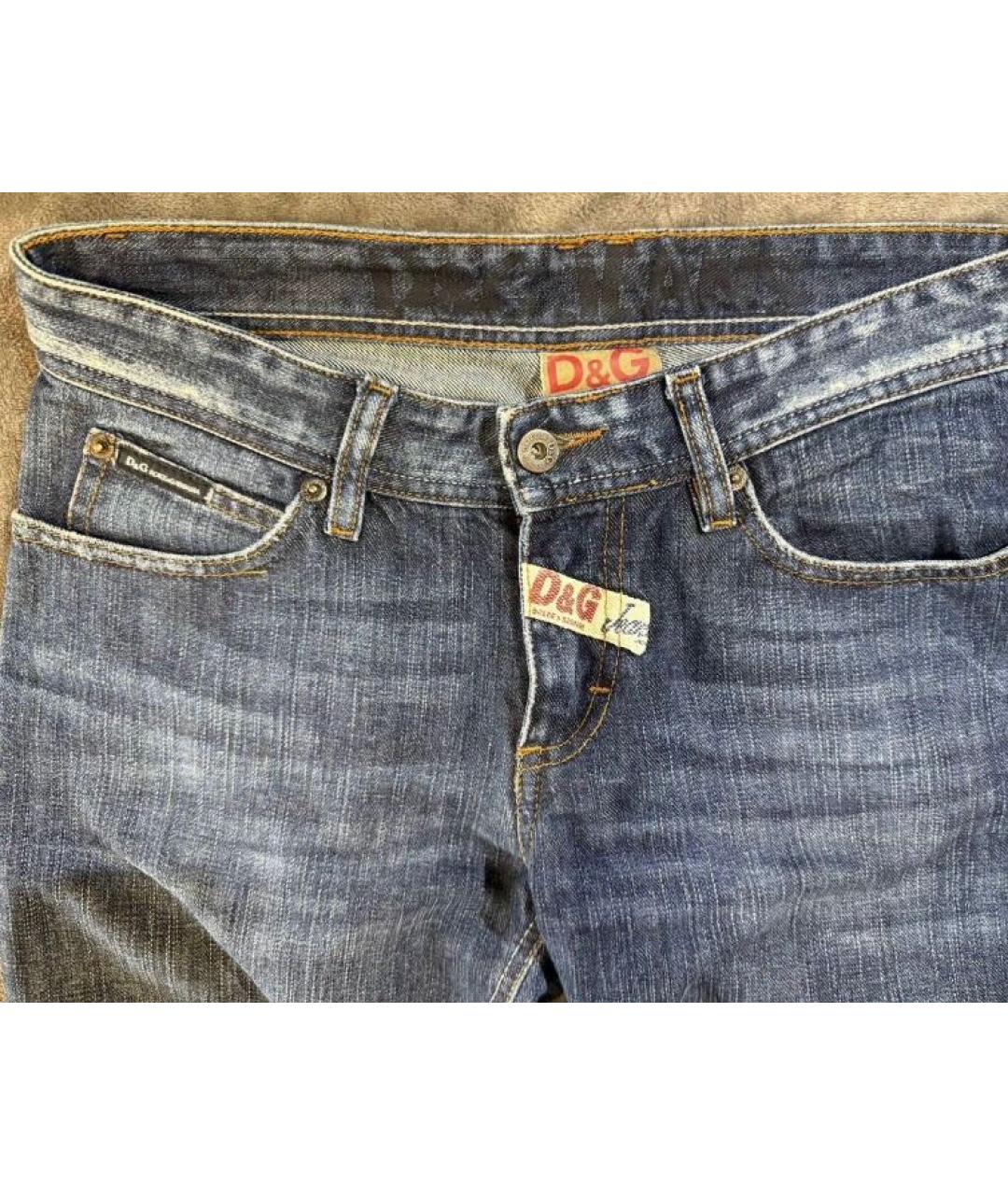 DOLCE&GABBANA Синие хлопковые джинсы скинни, фото 3