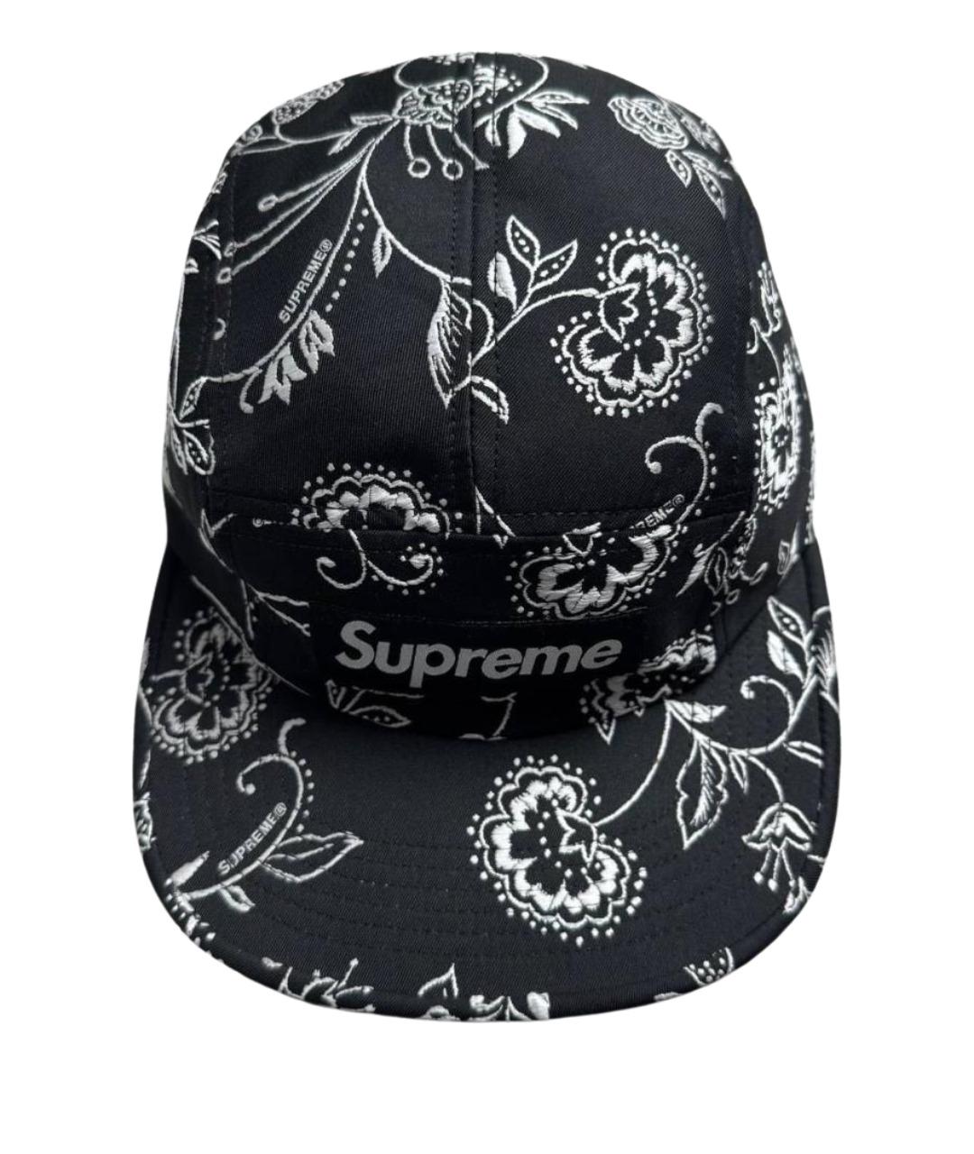 SUPREME Черная хлопковая кепка/бейсболка, фото 1
