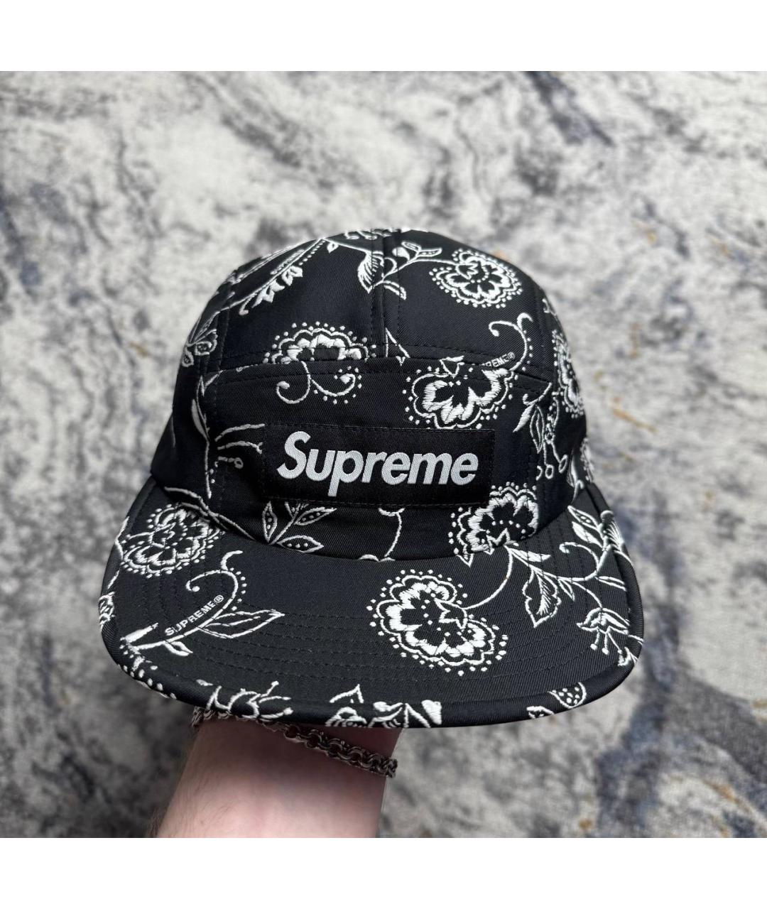 SUPREME Черная хлопковая кепка/бейсболка, фото 2