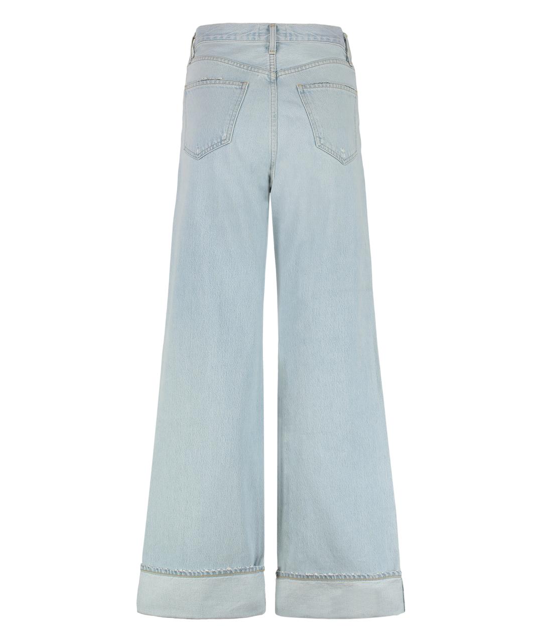 AGOLDE Голубые хлопковые джинсы клеш, фото 2