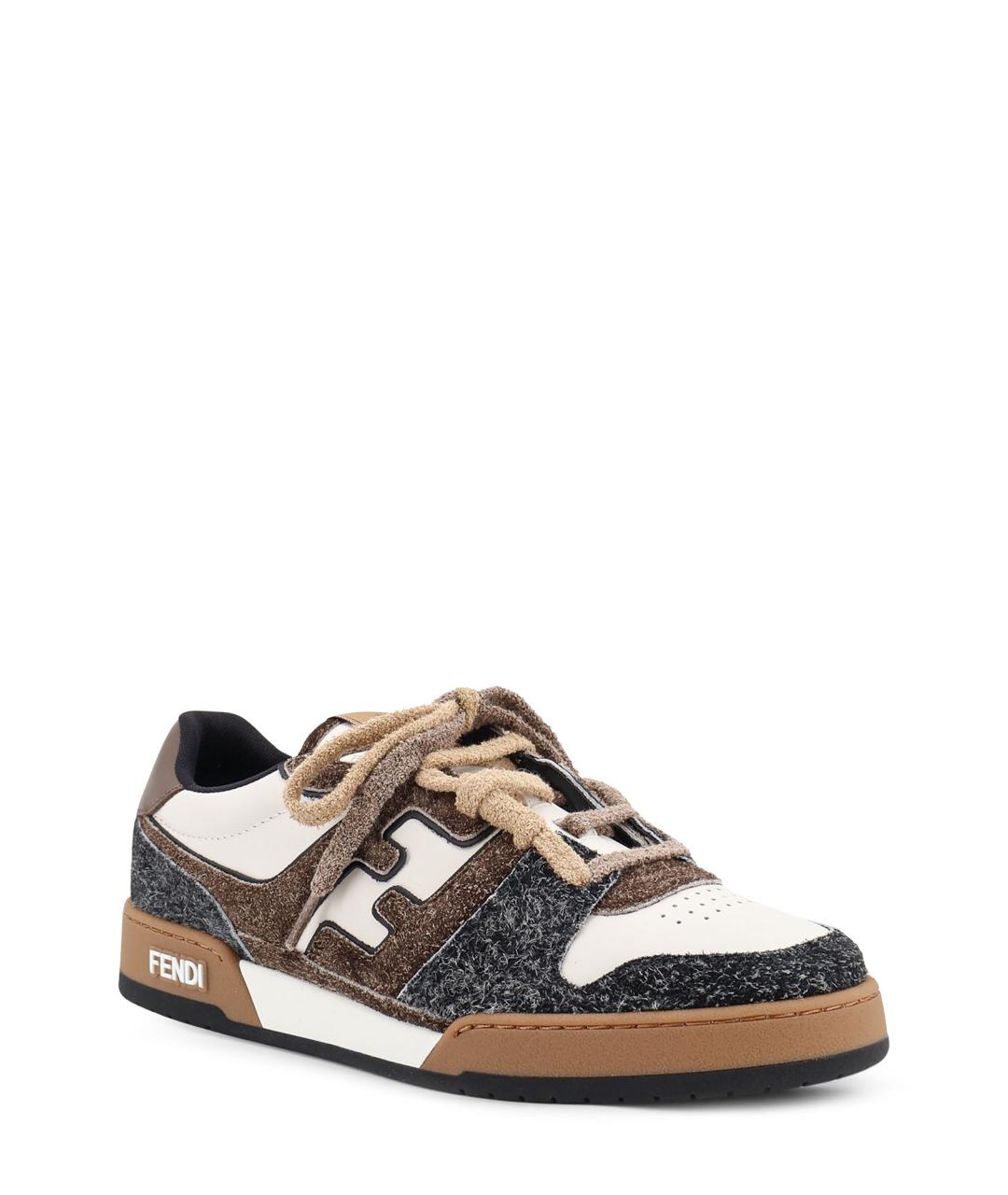 FENDI Мульти замшевые низкие кроссовки / кеды, фото 2