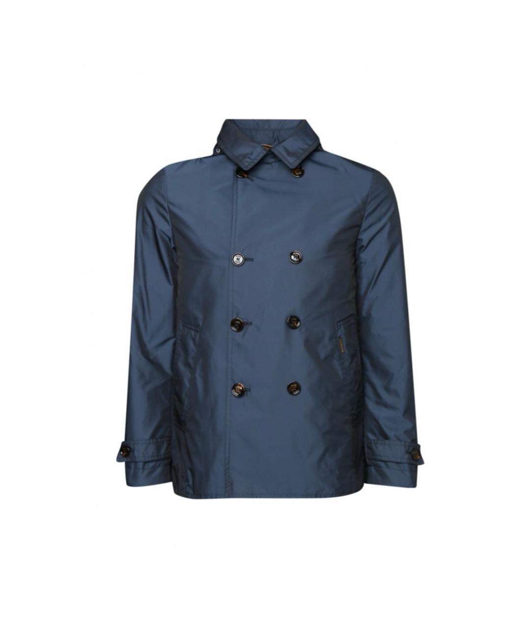 MOORER Синяя полиэстеровая куртка, фото 1