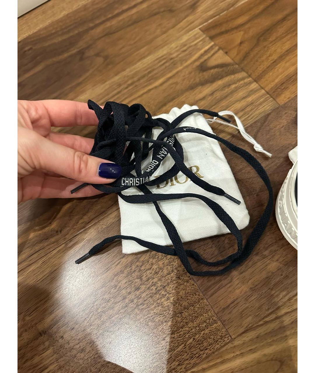 CHRISTIAN DIOR Темно-синие текстильные кеды, фото 6