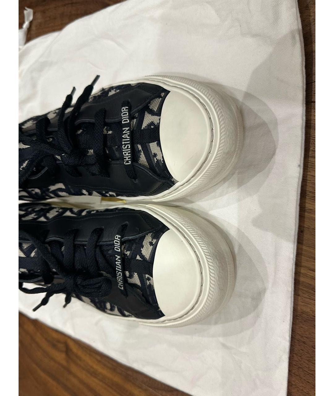 CHRISTIAN DIOR Темно-синие текстильные кеды, фото 7