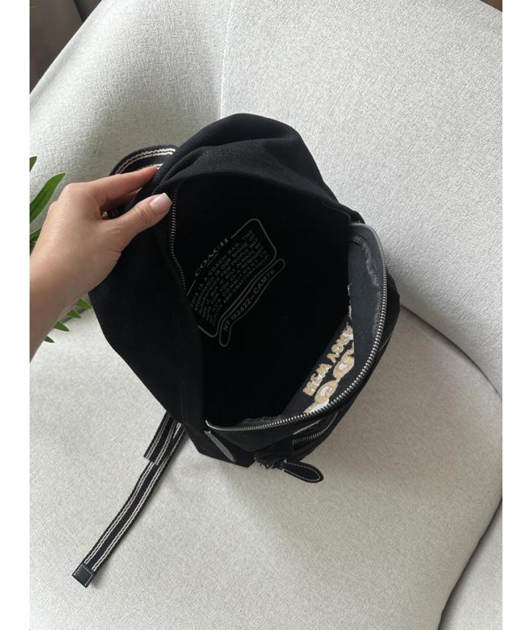 COACH Черный рюкзак, фото 5