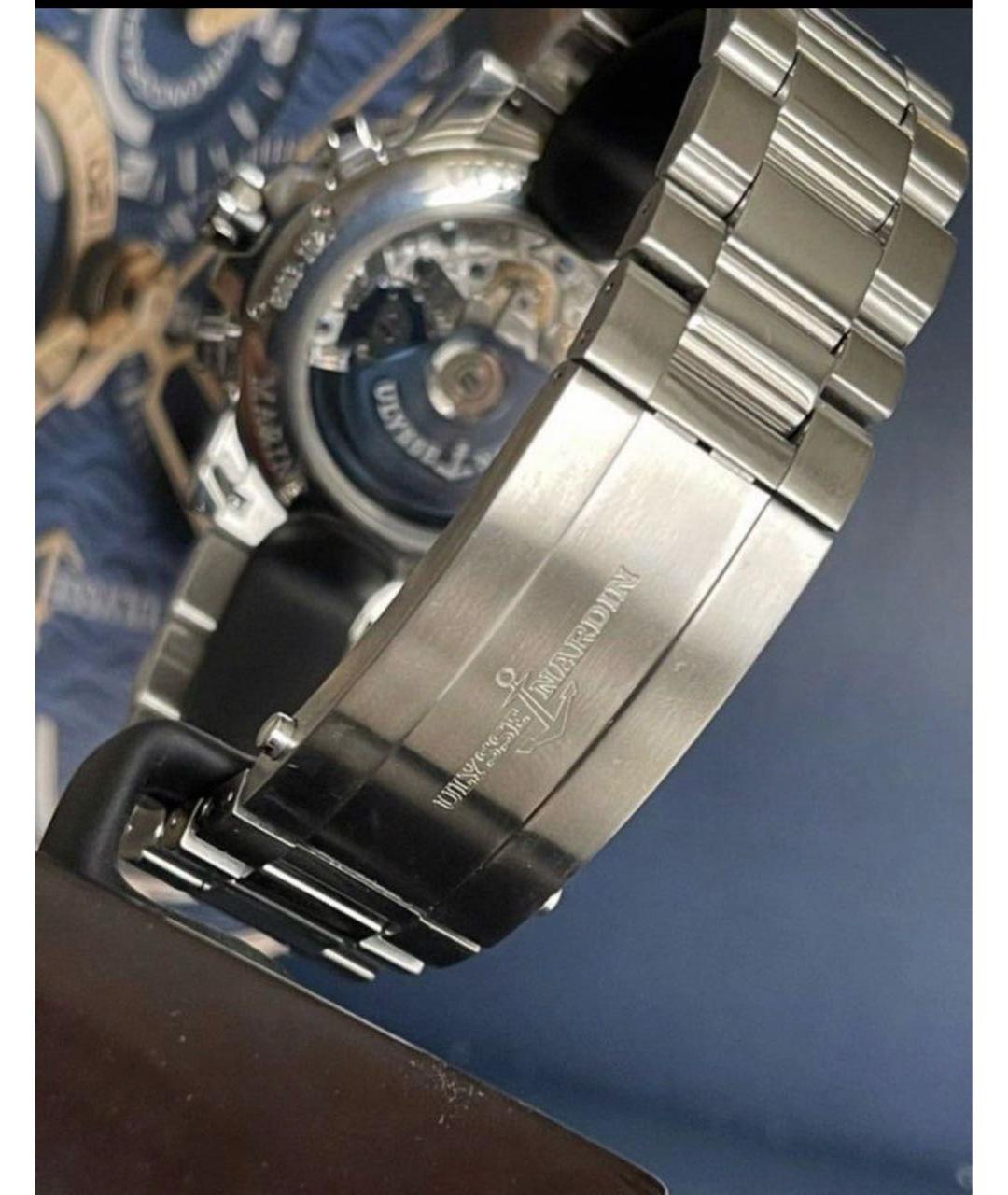 Ulysse Nardin Серебряные серебряные часы, фото 3