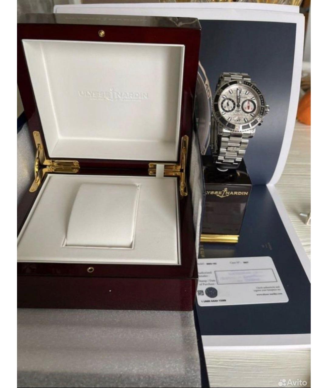 Ulysse Nardin Серебряные серебряные часы, фото 4