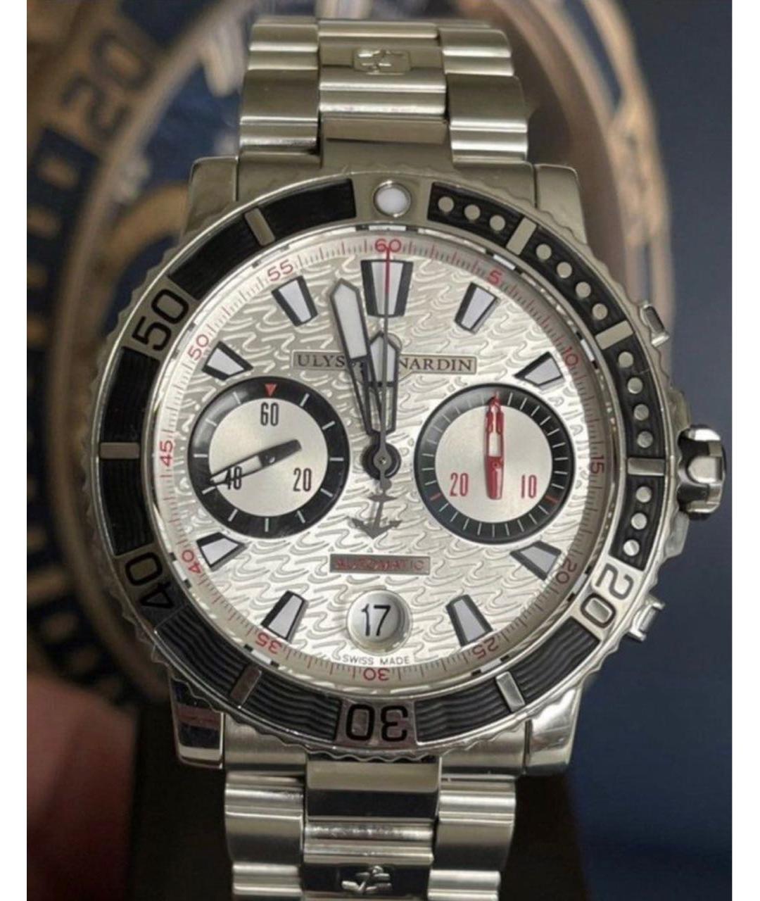 Ulysse Nardin Серебряные серебряные часы, фото 7