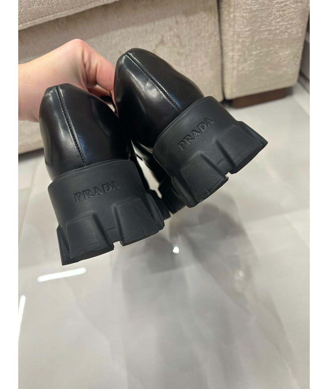PRADA Черные брогги и оксфорды из лакированной кожи, фото 6