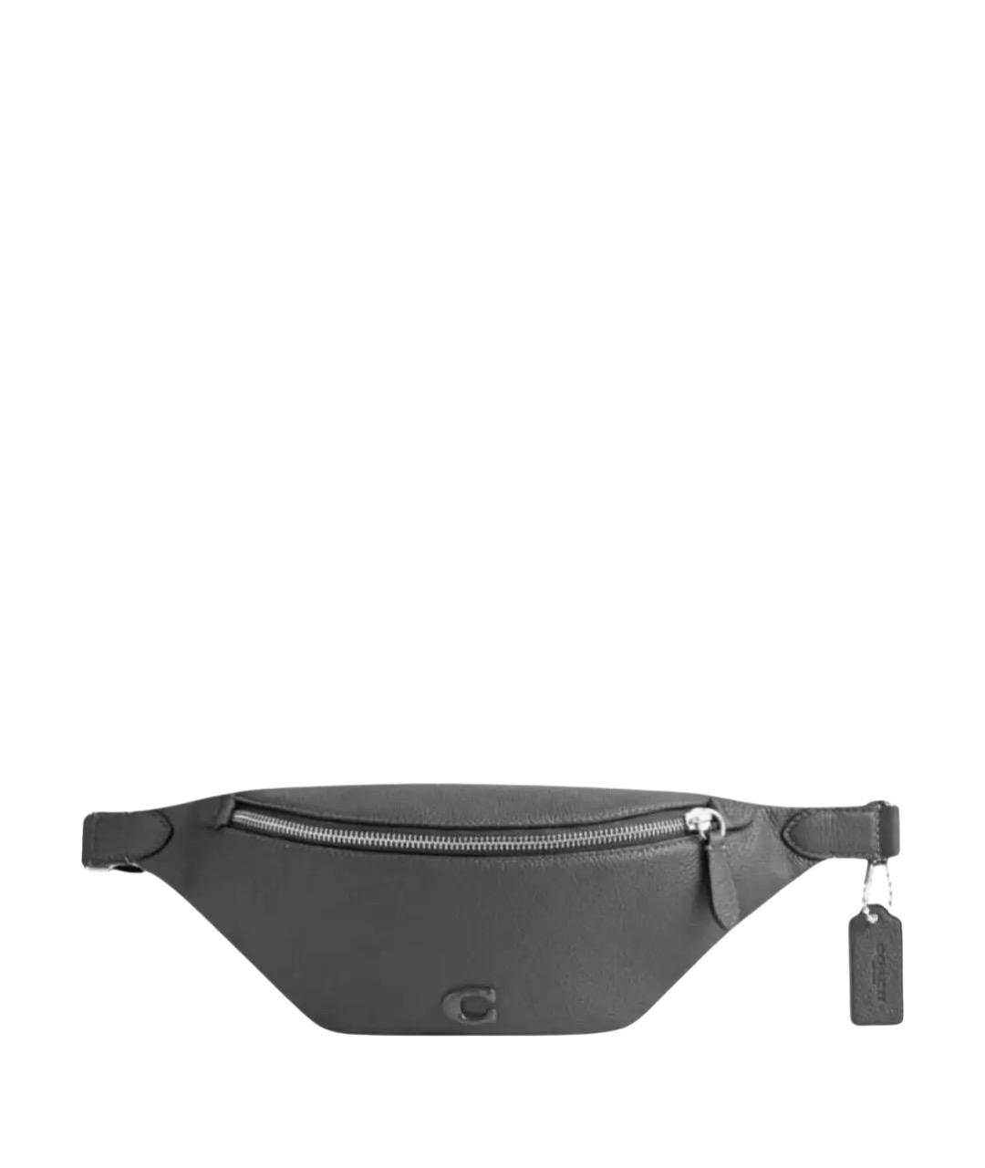 COACH Серая кожаная поясная сумка, фото 1