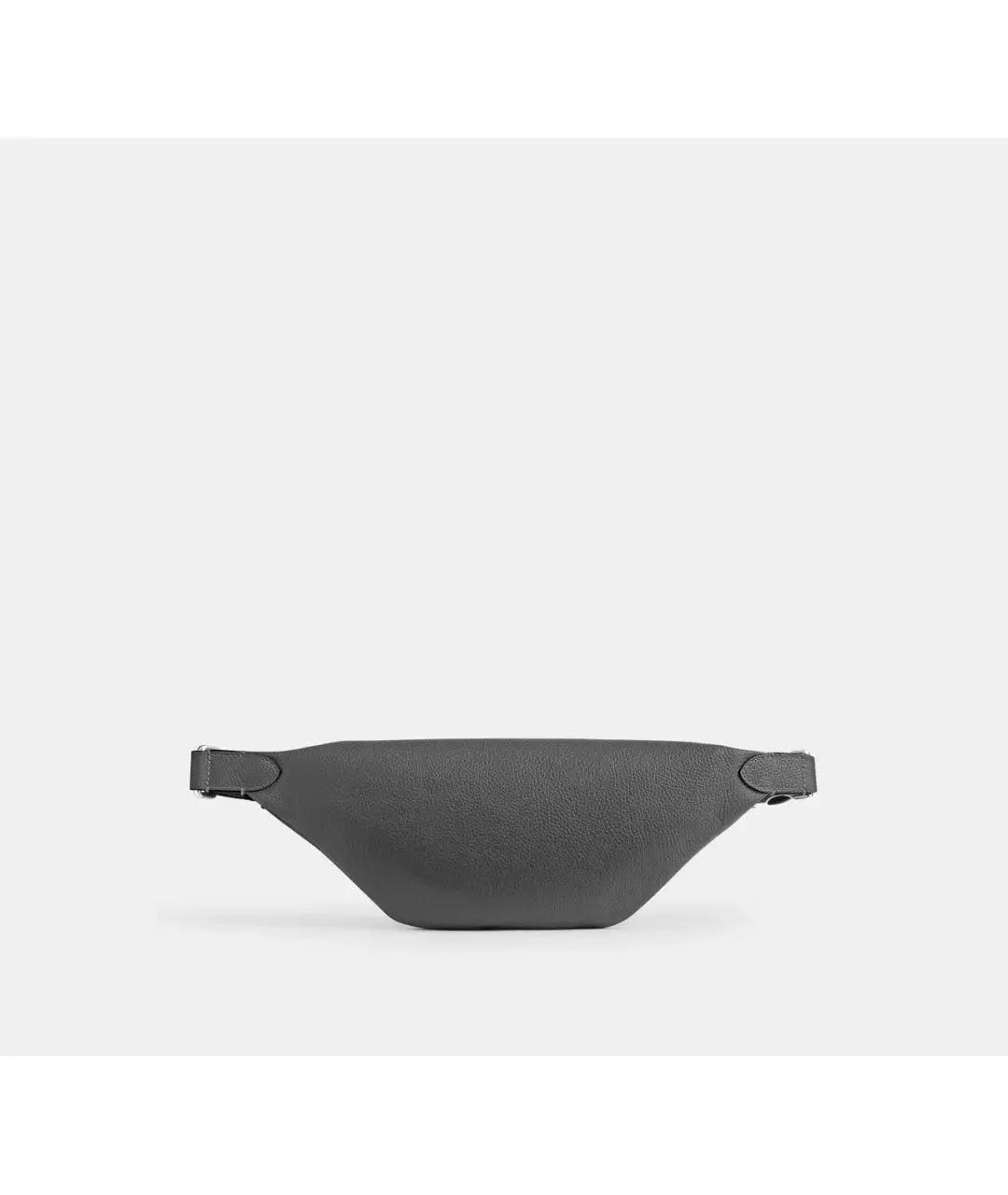 COACH Серая кожаная поясная сумка, фото 2