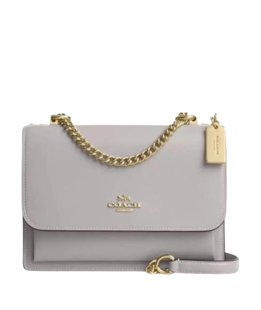 COACH Серая кожаная сумка через плечо, фото 1