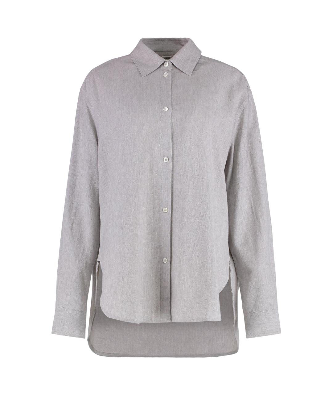 TOTEME Серая вискозная рубашка, фото 1