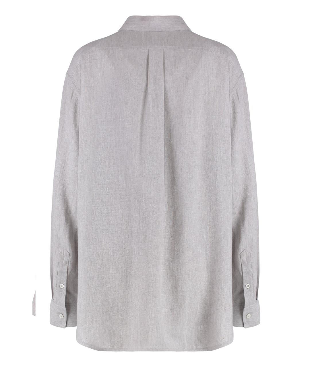TOTEME Серая вискозная рубашка, фото 2