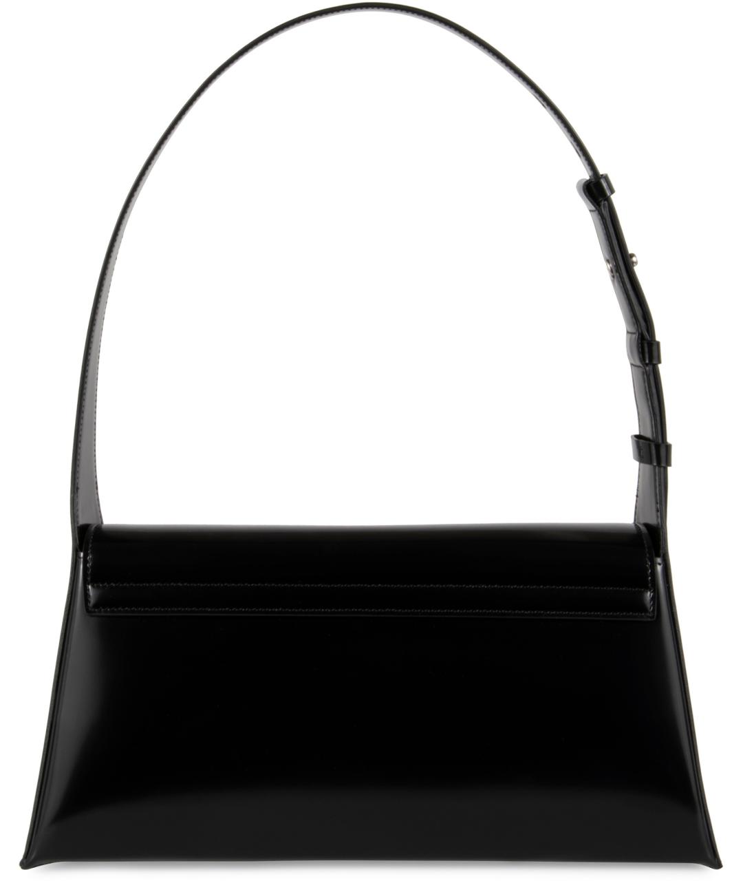 FERRAGAMO Черная кожаная сумка с короткими ручками, фото 4