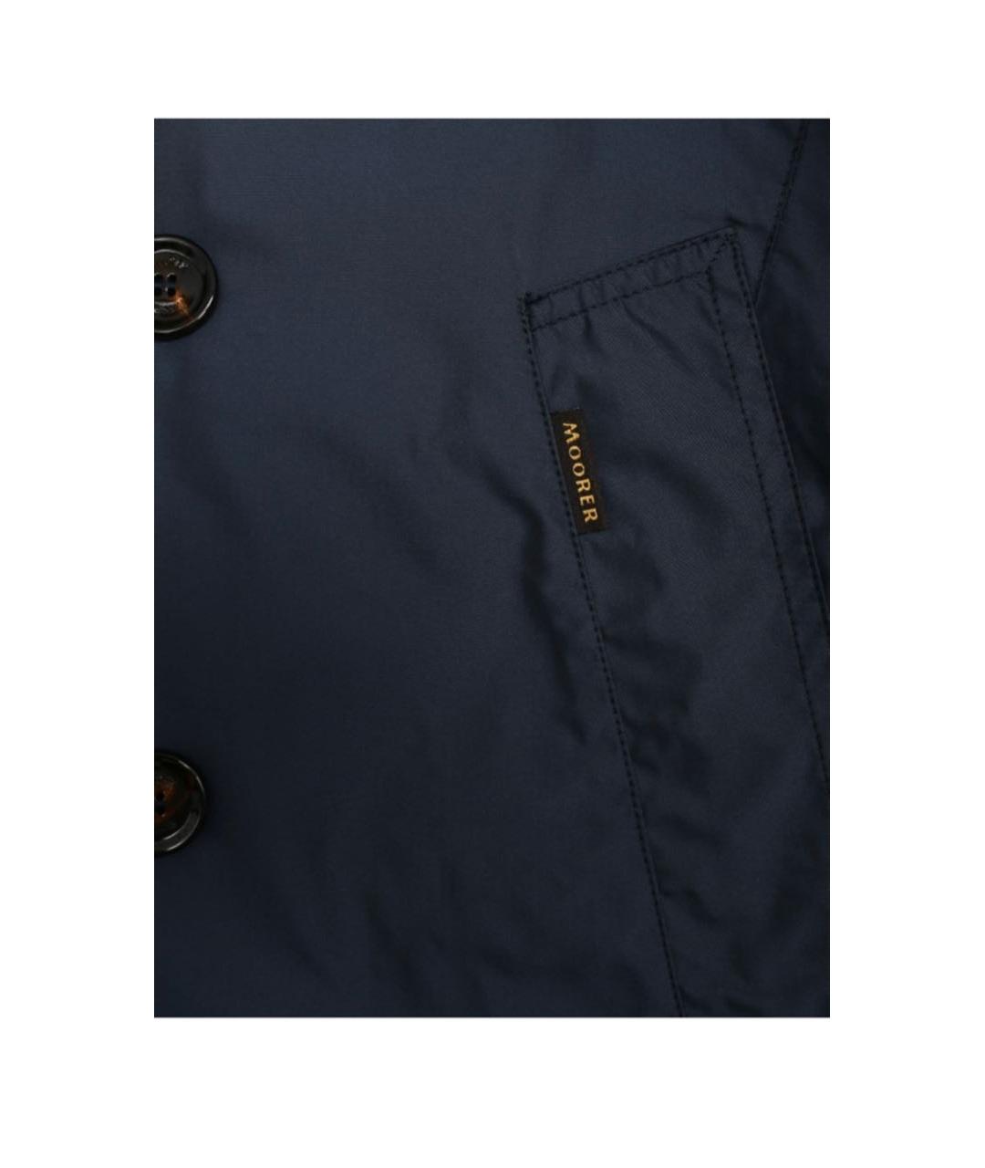 MOORER Синяя полиэстеровая куртка, фото 5