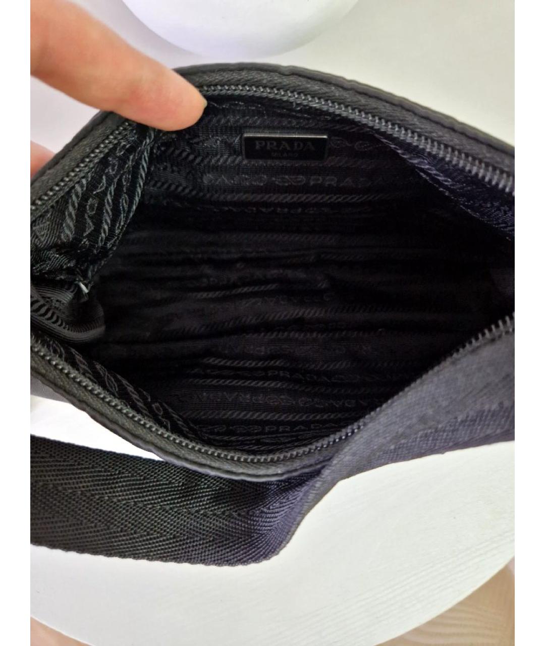 PRADA Черная тканевая сумка через плечо, фото 4