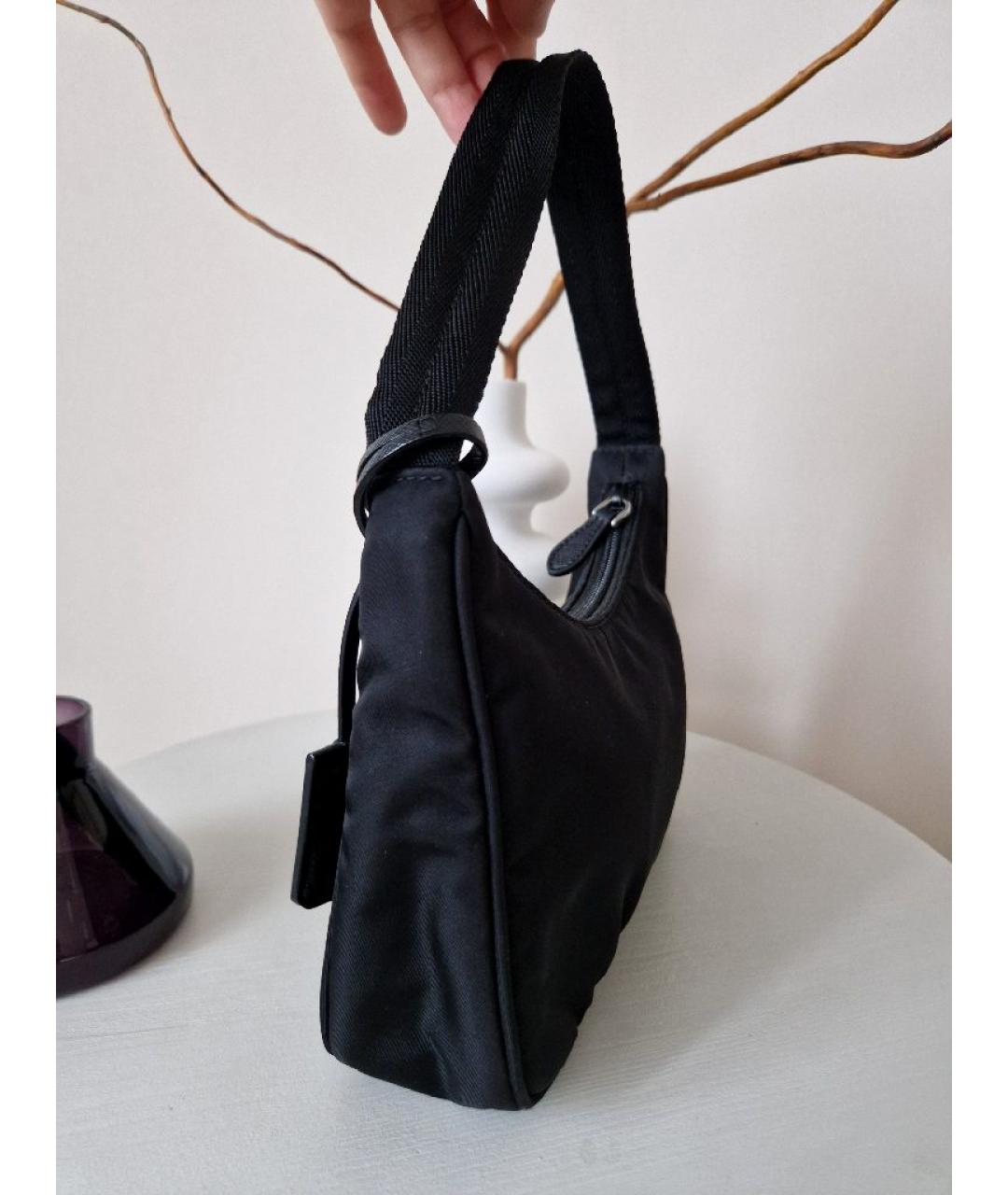 PRADA Черная тканевая сумка через плечо, фото 2