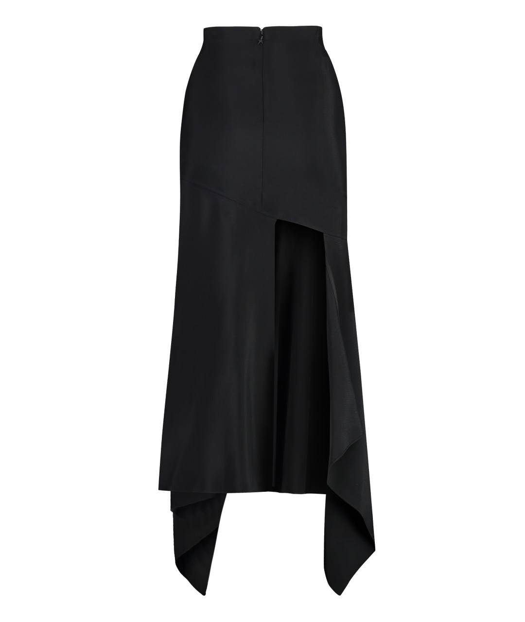 MUGLER Черная вискозная юбка миди, фото 2