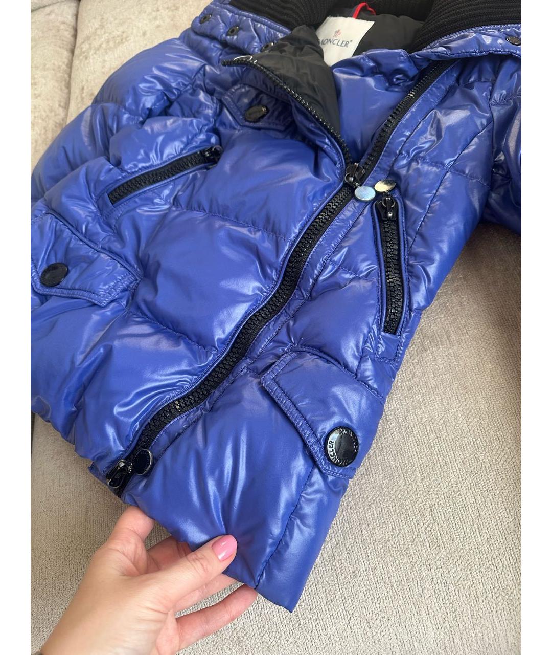 MONCLER Синий пуховик, фото 7