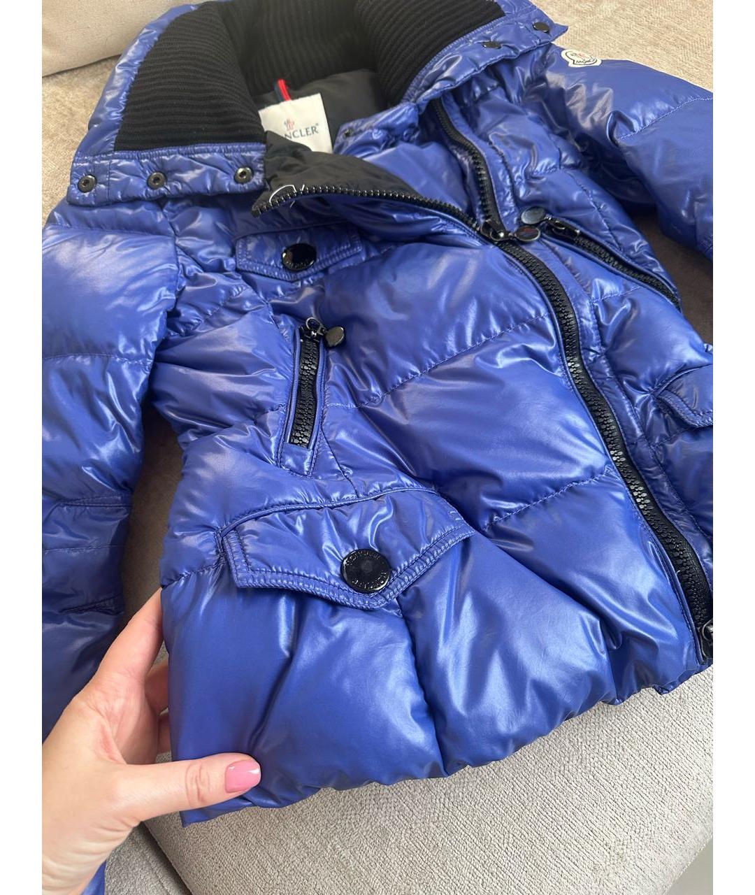 MONCLER Синий пуховик, фото 4