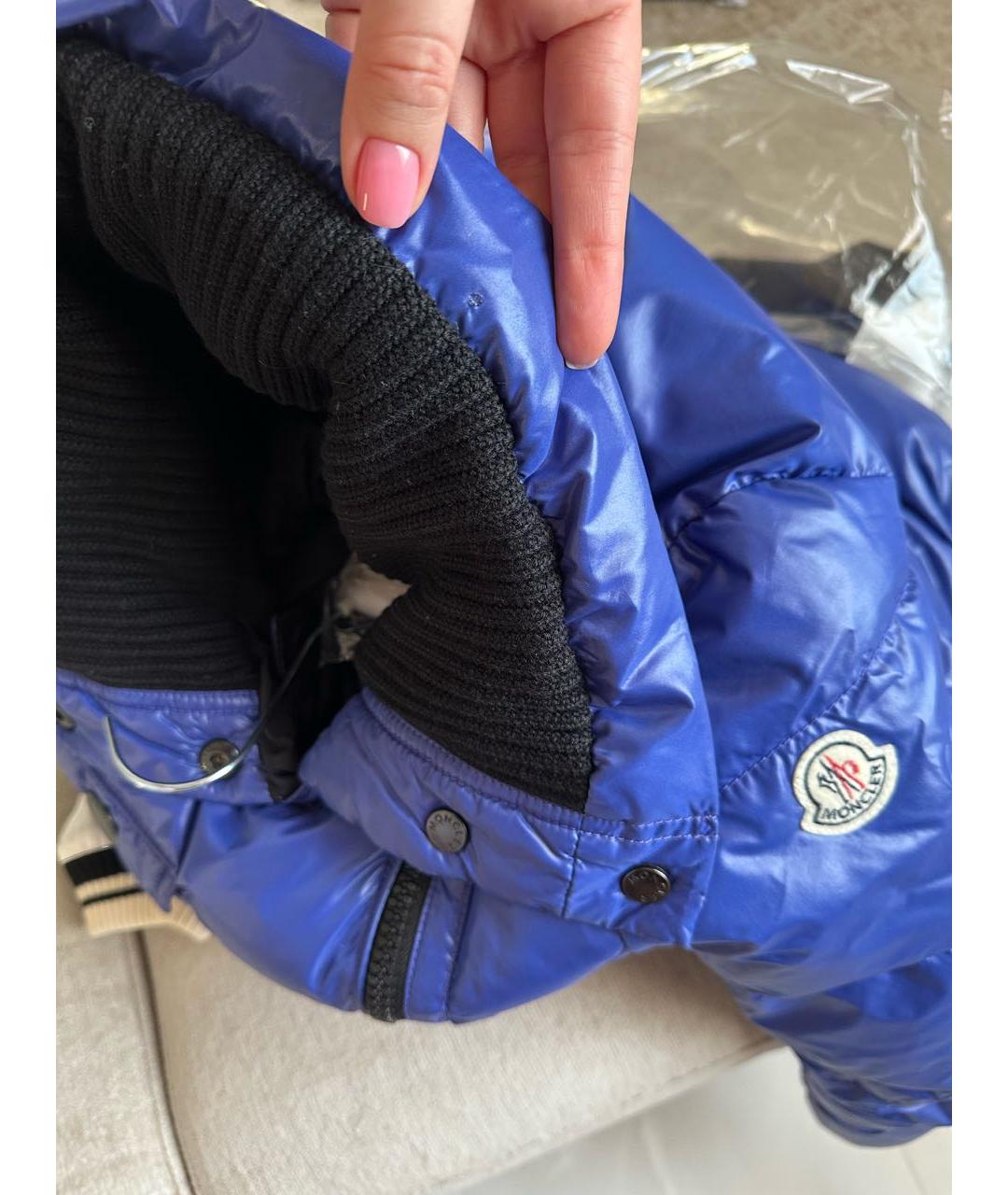 MONCLER Синий пуховик, фото 5