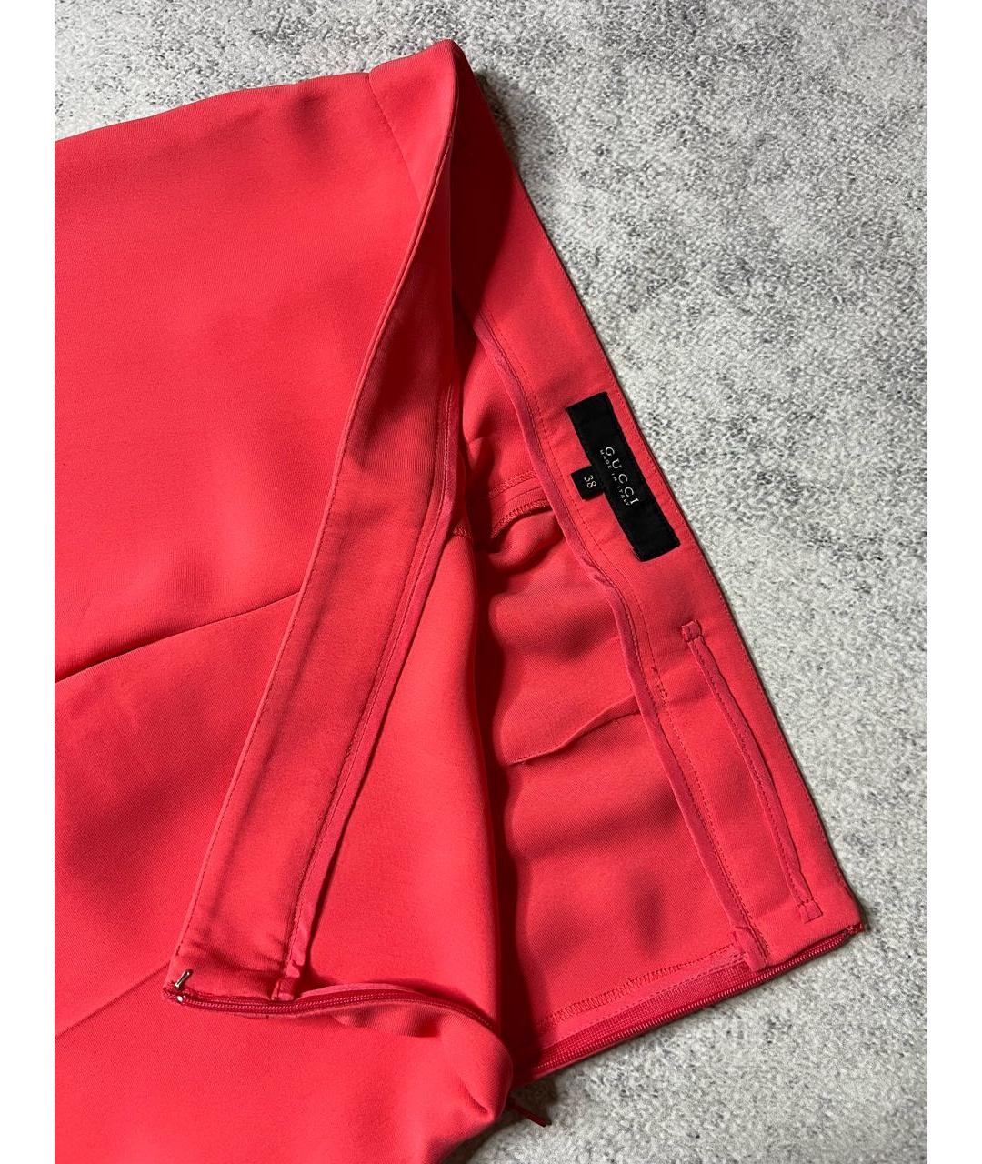 GUCCI Розовые вискозные прямые брюки, фото 4