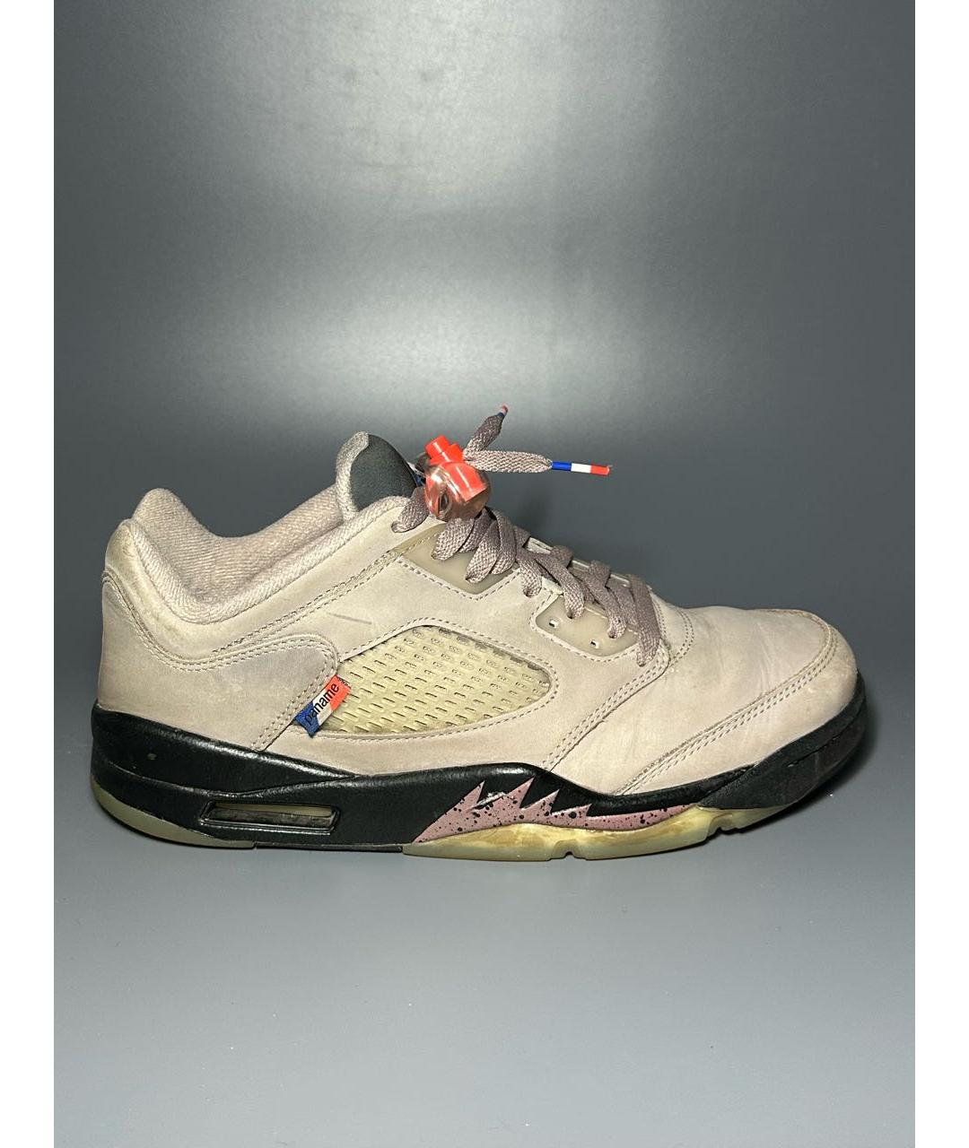 JORDAN Серые нубуковые низкие кроссовки / кеды, фото 9