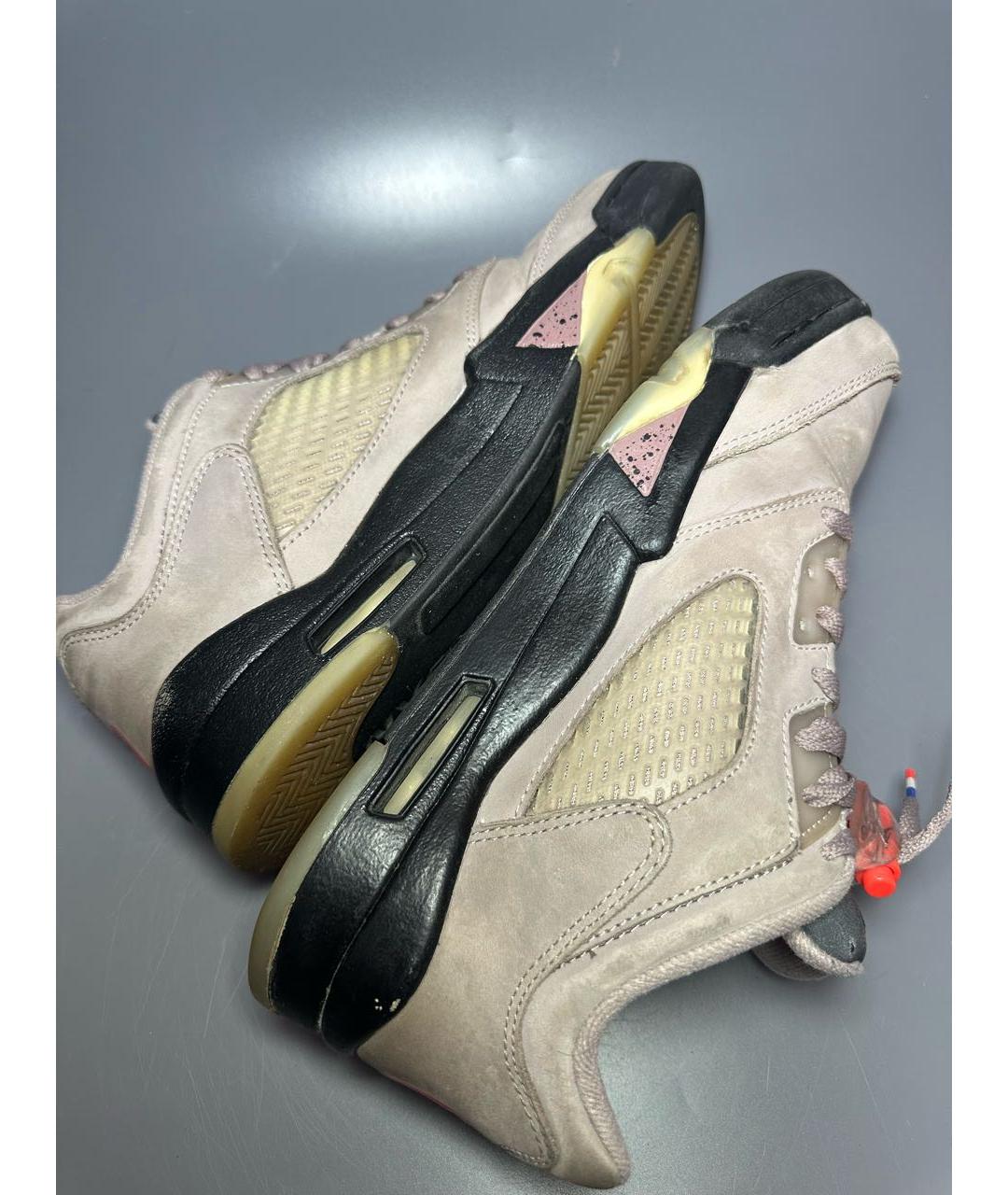 JORDAN Серые нубуковые низкие кроссовки / кеды, фото 6