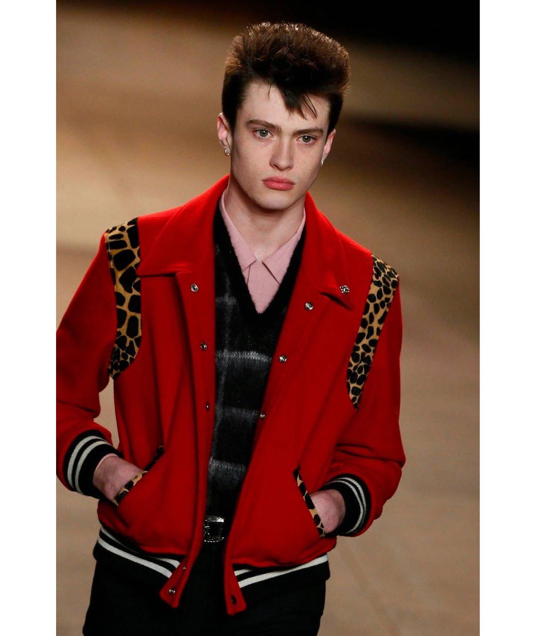 SAINT LAURENT Красная шерстяная куртка, фото 6