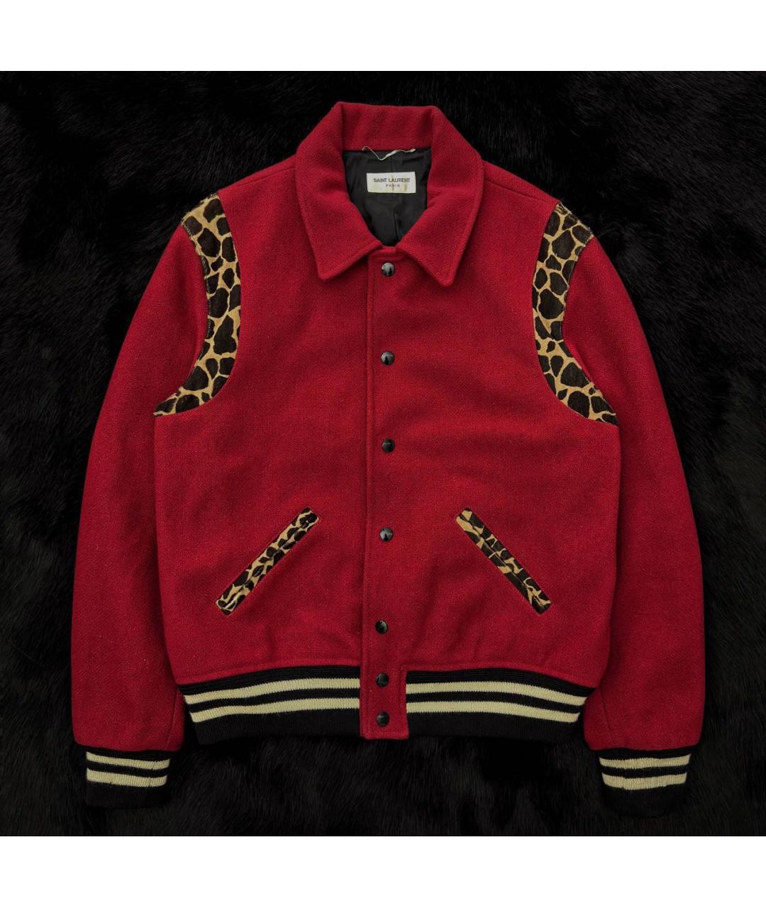 SAINT LAURENT Красная шерстяная куртка, фото 7