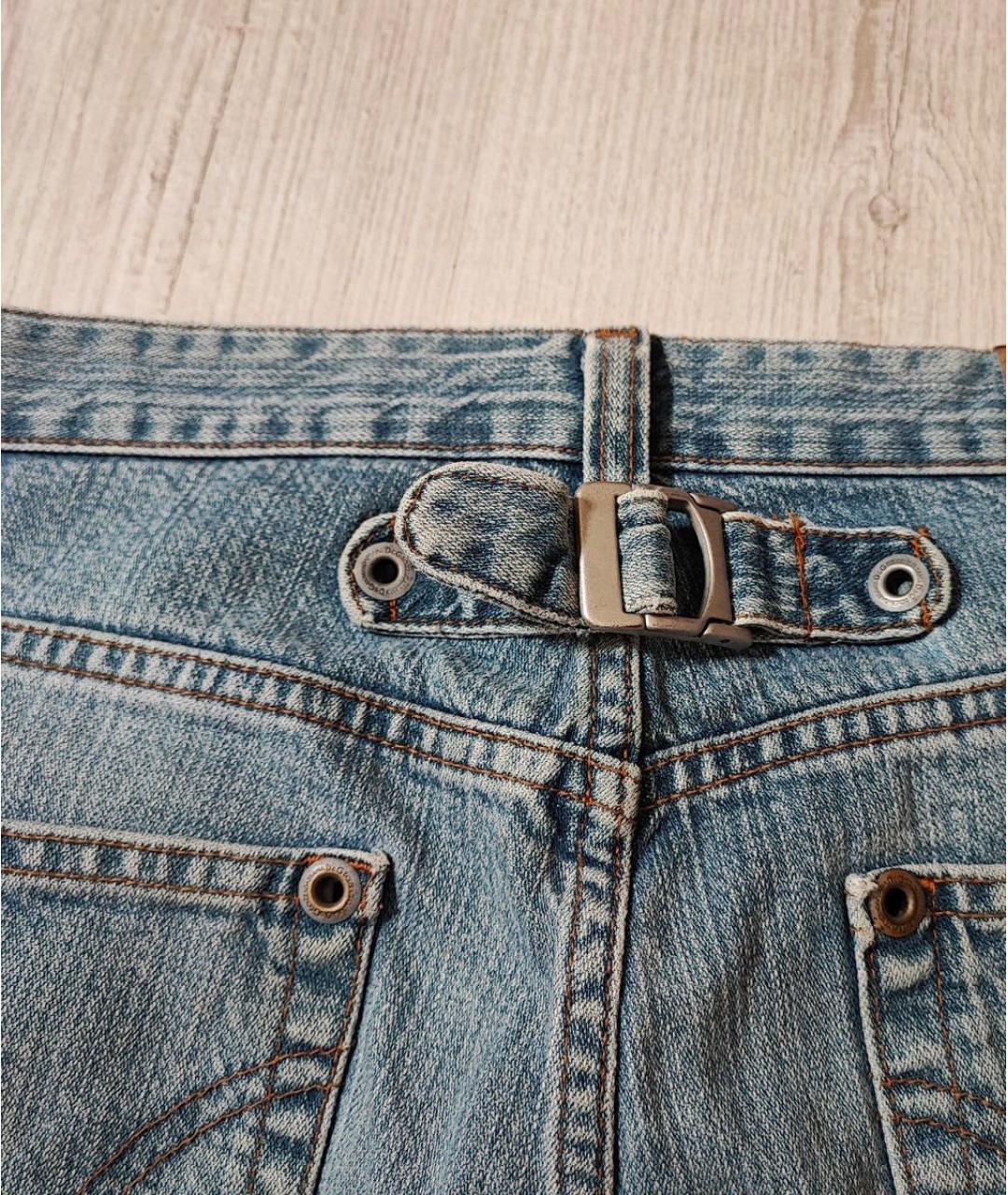 DOLCE&GABBANA Голубые хлопковые прямые джинсы, фото 8