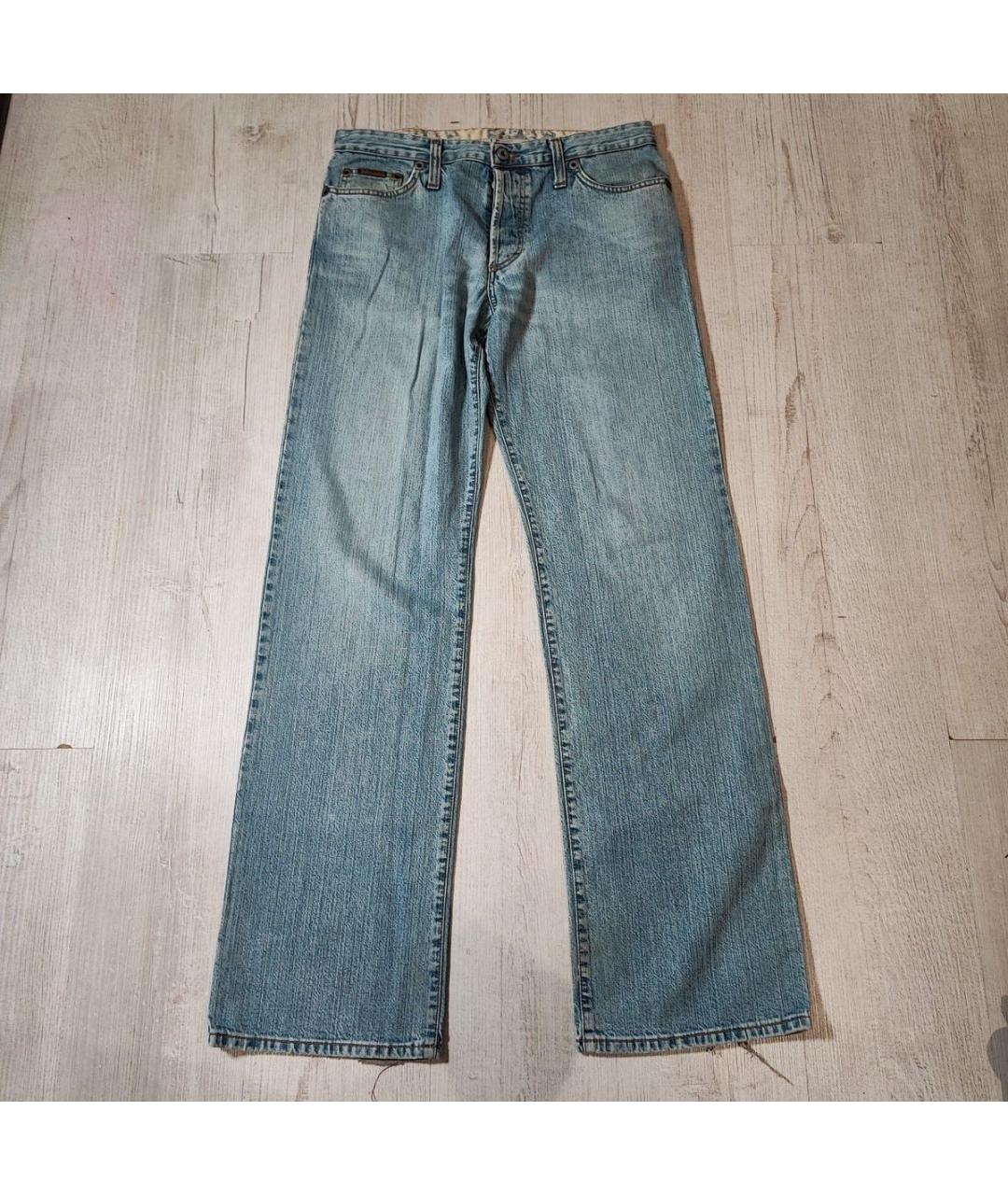 DOLCE&GABBANA Голубые хлопковые прямые джинсы, фото 9