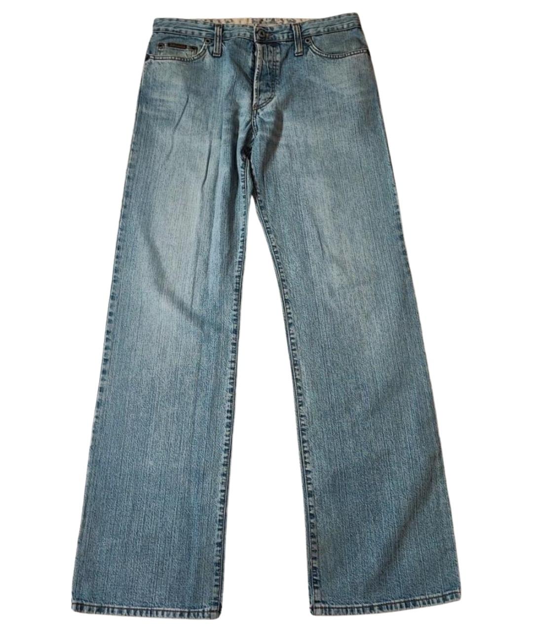 DOLCE&GABBANA Голубые хлопковые прямые джинсы, фото 1