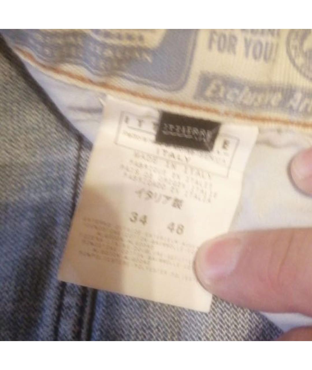 DOLCE&GABBANA Голубые хлопковые прямые джинсы, фото 7