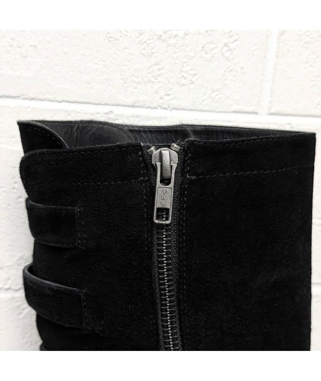 ANN DEMEULEMEESTER Черные замшевые сапоги, фото 7