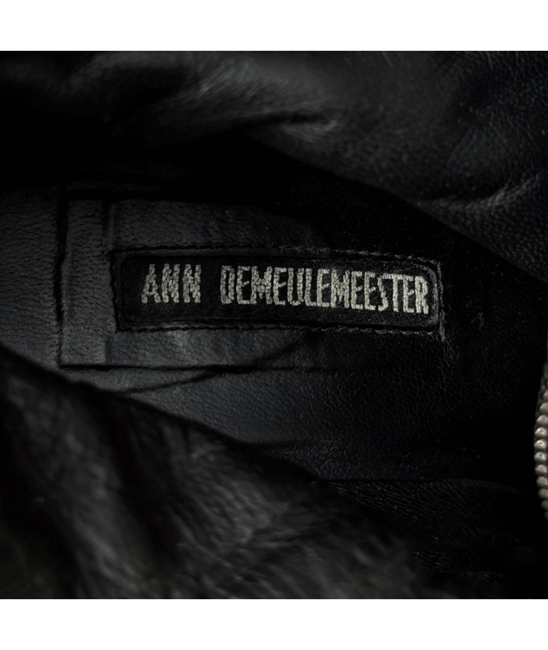 ANN DEMEULEMEESTER Черные замшевые сапоги, фото 6