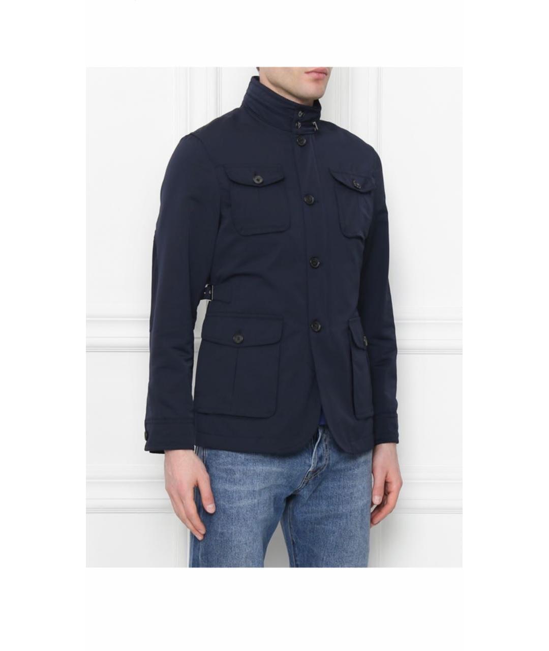 ISAIA Синяя полиэстеровая куртка, фото 3