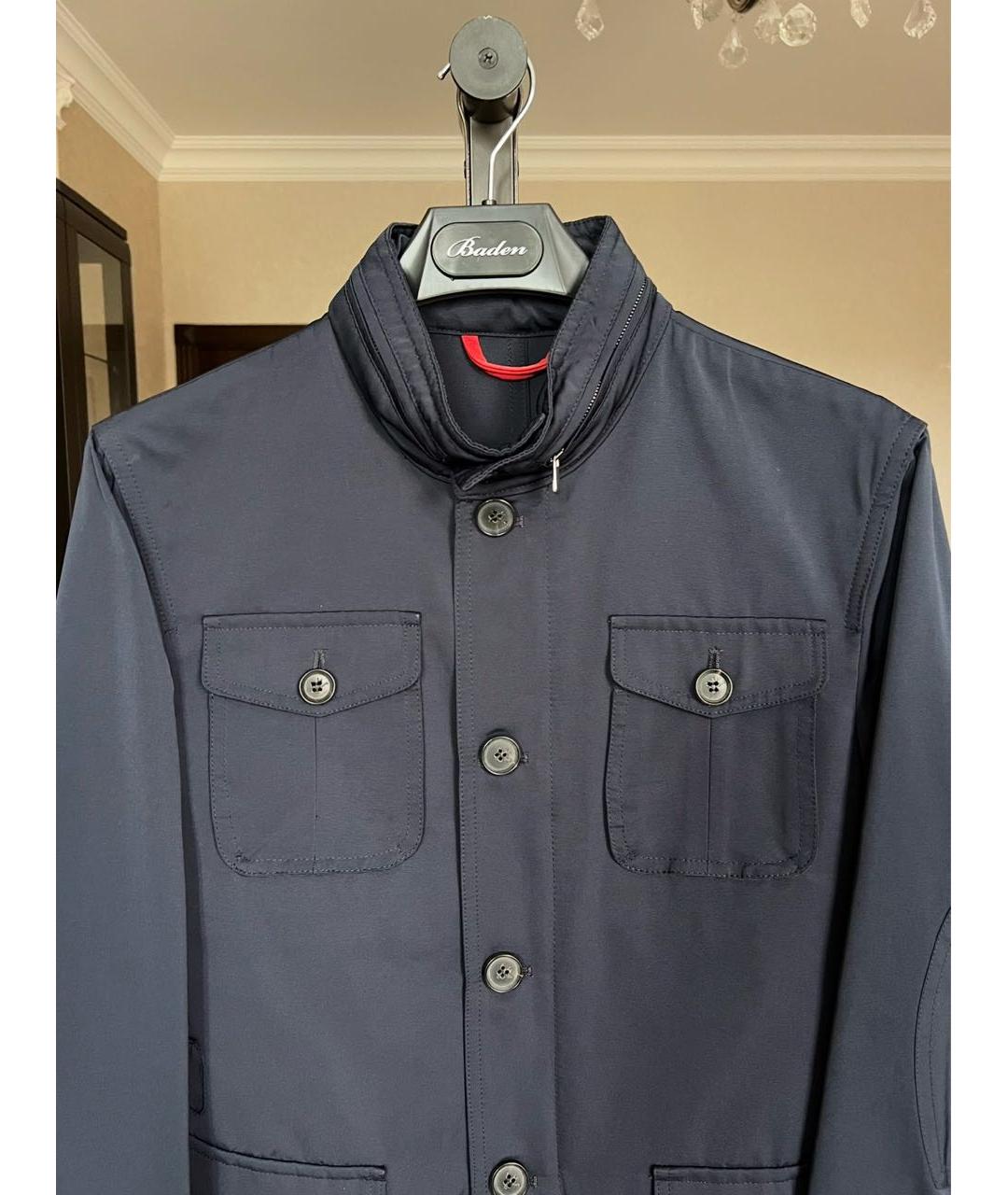 ISAIA Синяя полиэстеровая куртка, фото 7