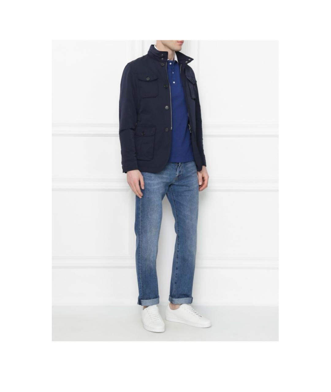 ISAIA Синяя полиэстеровая куртка, фото 2