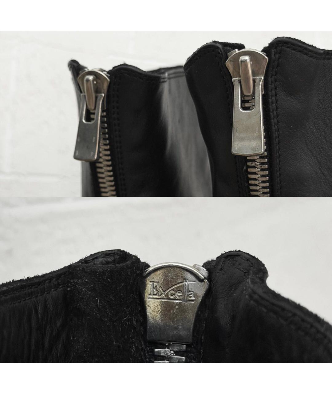 GUIDI Черные кожаные высокие ботинки, фото 7