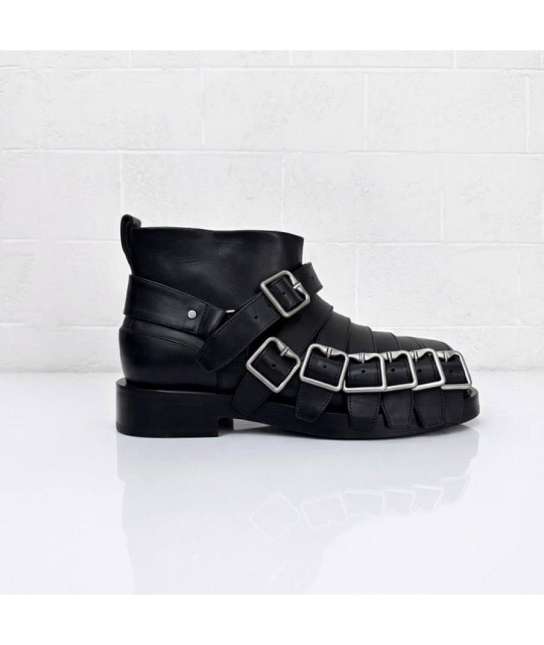 BURBERRY Черные кожаные высокие ботинки, фото 7