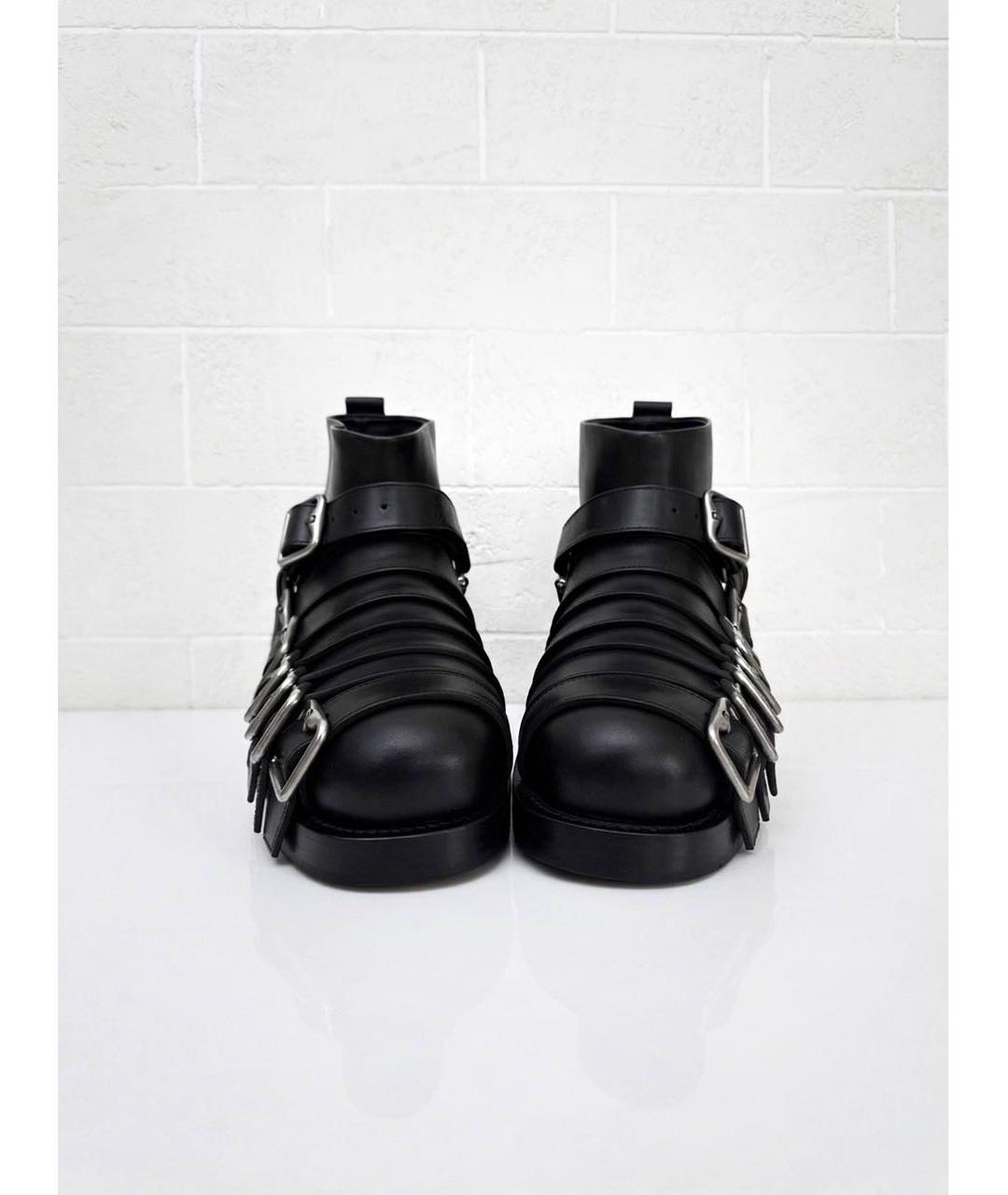 BURBERRY Черные кожаные высокие ботинки, фото 5