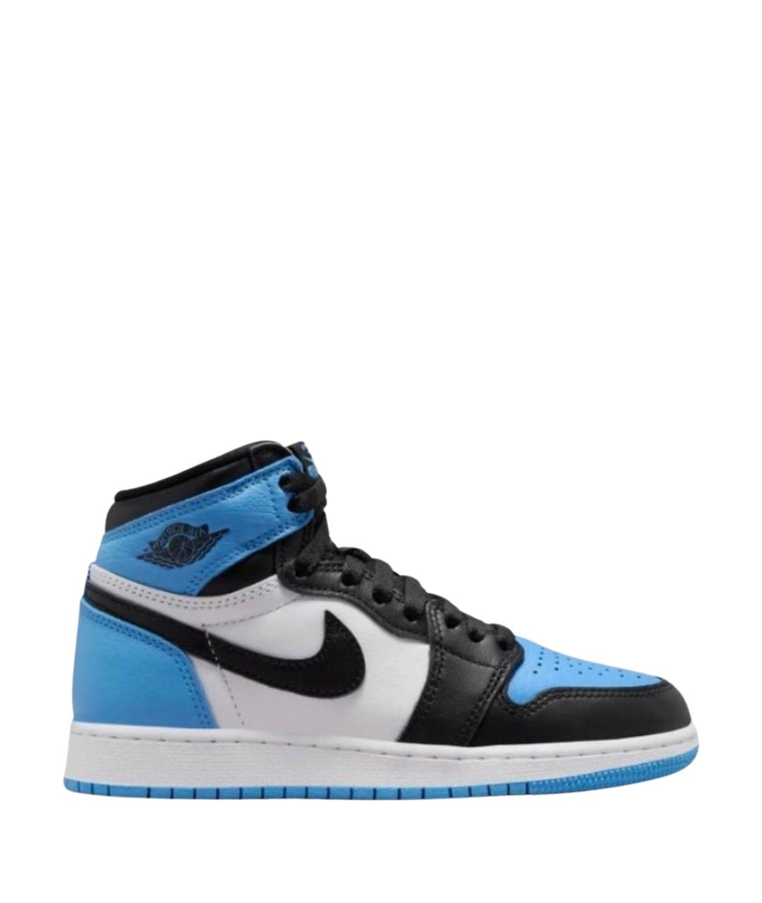 JORDAN Голубые кожаные кроссовки, фото 1