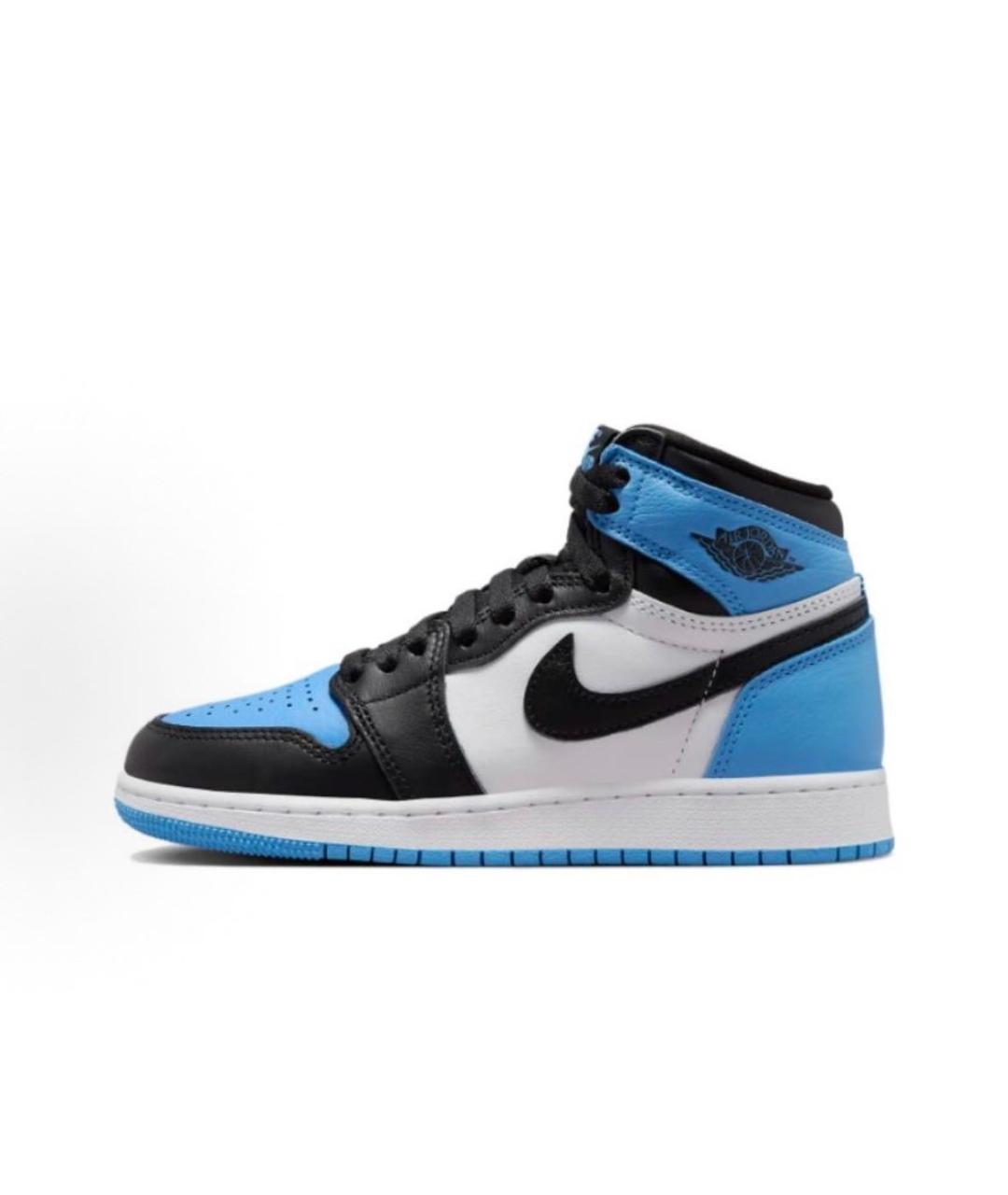 JORDAN Голубые кожаные кроссовки, фото 3