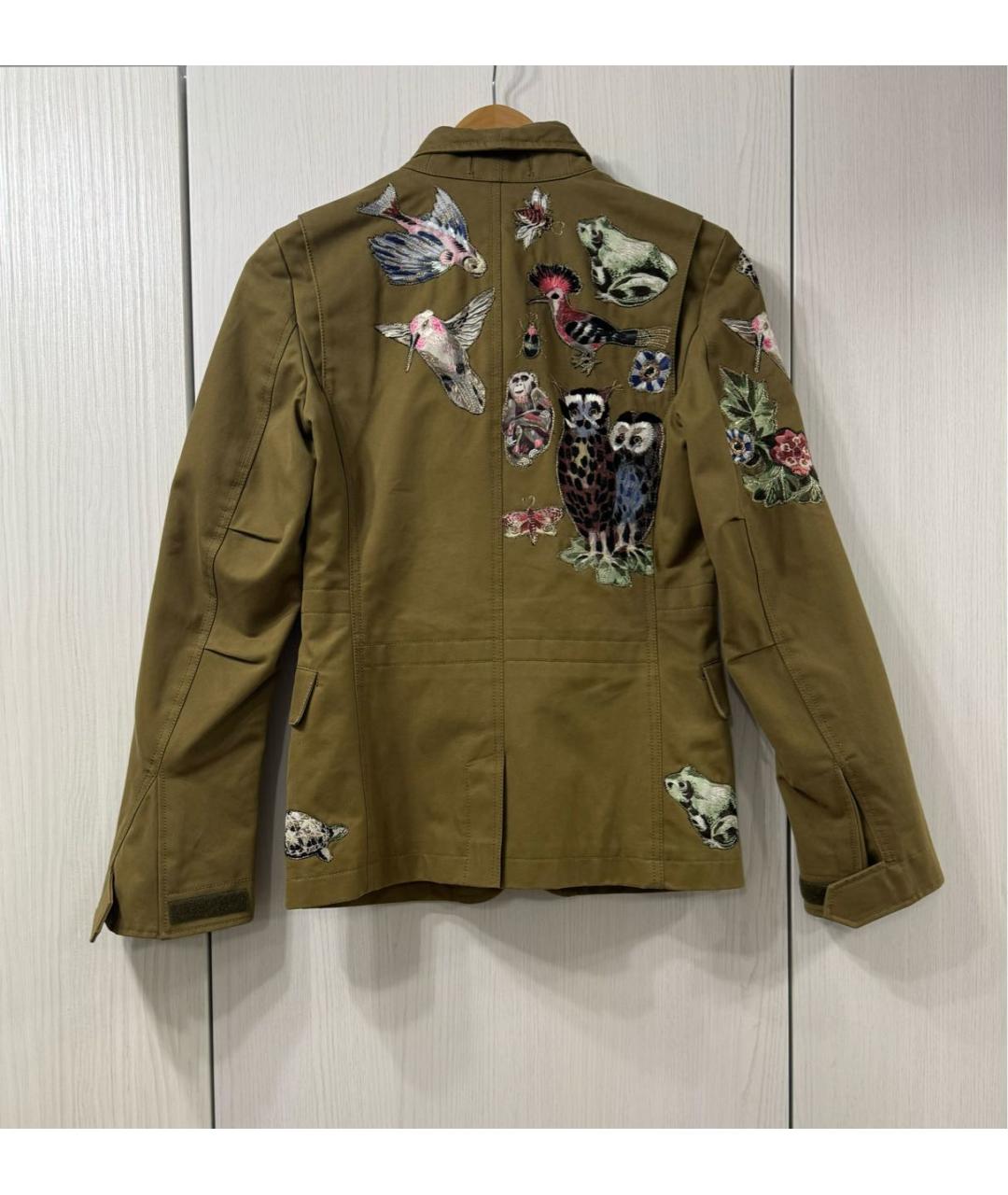 VALENTINO Хаки хлопковая куртка, фото 3
